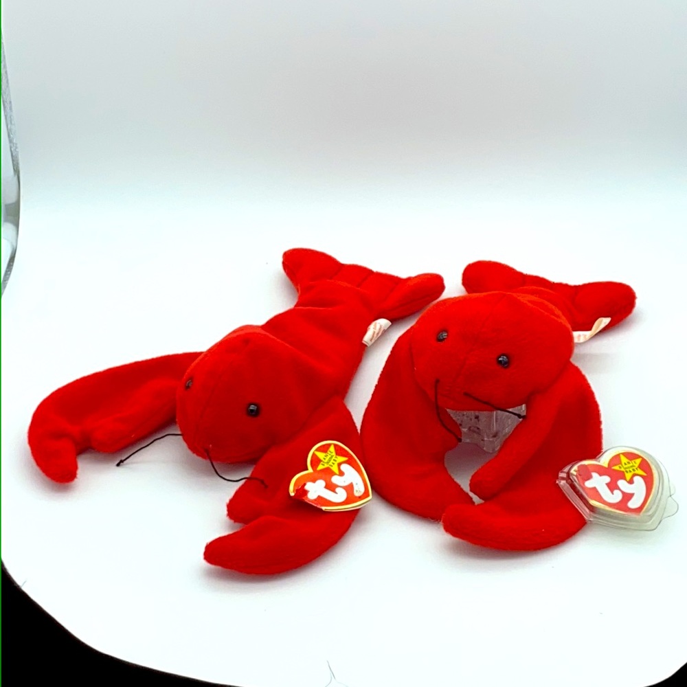 TY BEANIE BABIES COLLECTION PINCHERS Red Lobster set of 2 w tags 1993 style 4026